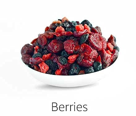 Namo Organics - Super Berry Mix - 500 Gm - without added sugar Healhy Dried Mixed Berries | 5+ Berry Dry Fruits like Cranberries, Blueberries, Strawberries, Goji Berries, Black current