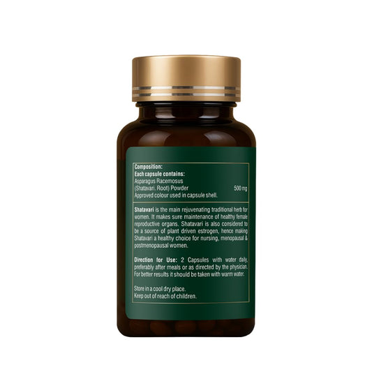 Zeelab Shatavari Capsules 100 Capsules | 500 mg each capsules | Herbal Health Supplement for Women | Made with Organic Shatavari Root