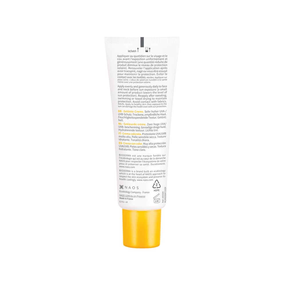 Bioderma Photoderm Crème Claire SPF 50+ PA++++ Tinted Sunscreen with 8H Hydration | In Vivo Tested