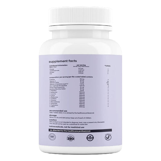 saturn by ghc Biotin Hair Gummies | Stronger Hair & Nails | Hair Gummies for Women| Vitamin B7, 60 Tablets
