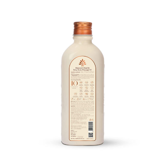 Baby Forest Maasoom Maalish Baby Body Massage Oil | Ayurvedic Baby Massage Oil for Kids | Derma Safe | Cruelty-Free | Vegan | 200 ML