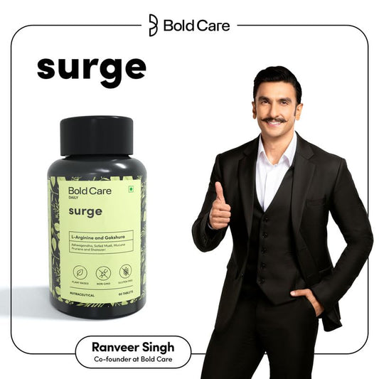Bold Care Surge (60 Veg Tablets 1 Pack) With Mucuna, Pruriens, L-Arginine, Gokshura, Ashwagandha, Safed Musli, Shatavari | No Side Effects, Non Gmo, Plant Based
