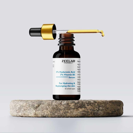 Zeelab 2% Hyaluronic Acid + 3% Vitamin B5 Face Serum – Deep Hydration & Skin Repair – Helps Improve Elasticity, Smoothness & Glow – Lightweight, Non-Greasy Formula – 30ml