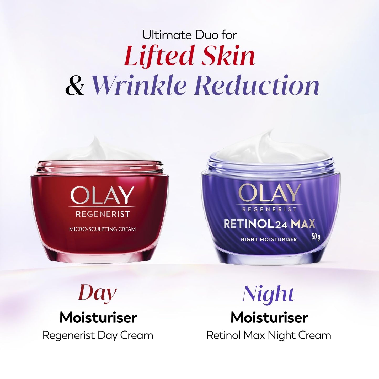 Olay Retinol24 Max Night Cream l Visibly Reduces Fine Lines in 7 Nights | Max Repair, Max Hydration l No Redness or Irritation | Fragrance Free l Normal, Oily, Dry and Combination Skin l 50g