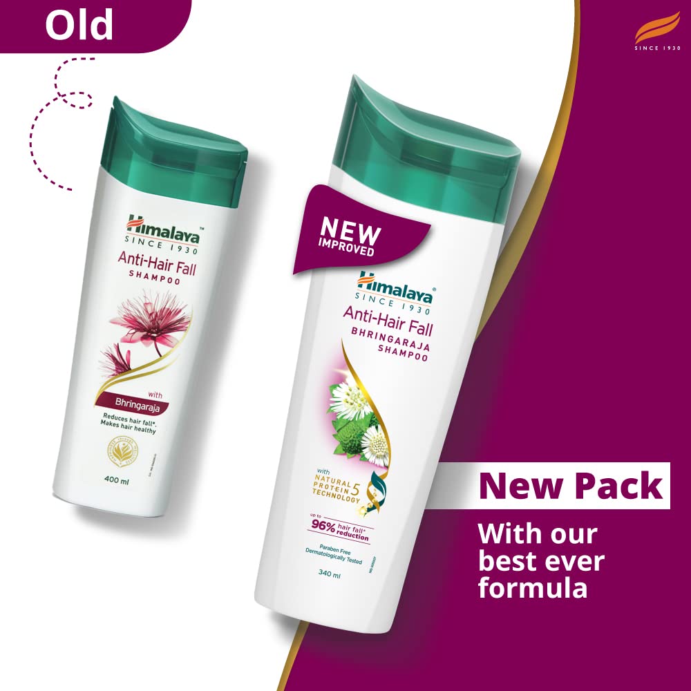 Himalaya Anti-Hair Fall Bhringaraja Shampoo, Reduces Hair Fall, Makes Hair Healthy, With Bhringaraja & Palasha,for men and women, 180ml