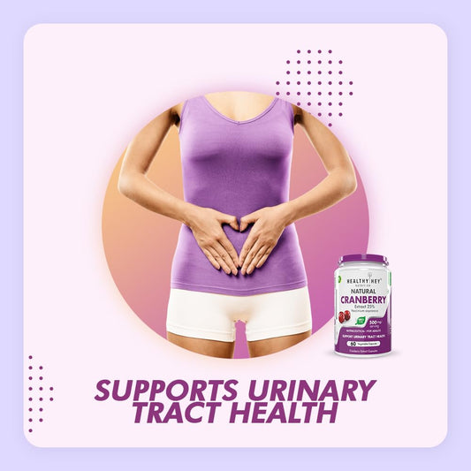 HealthyHey Nutrition Cranberry Extract - Urinary Tract Health - 60 Veg Capsules
