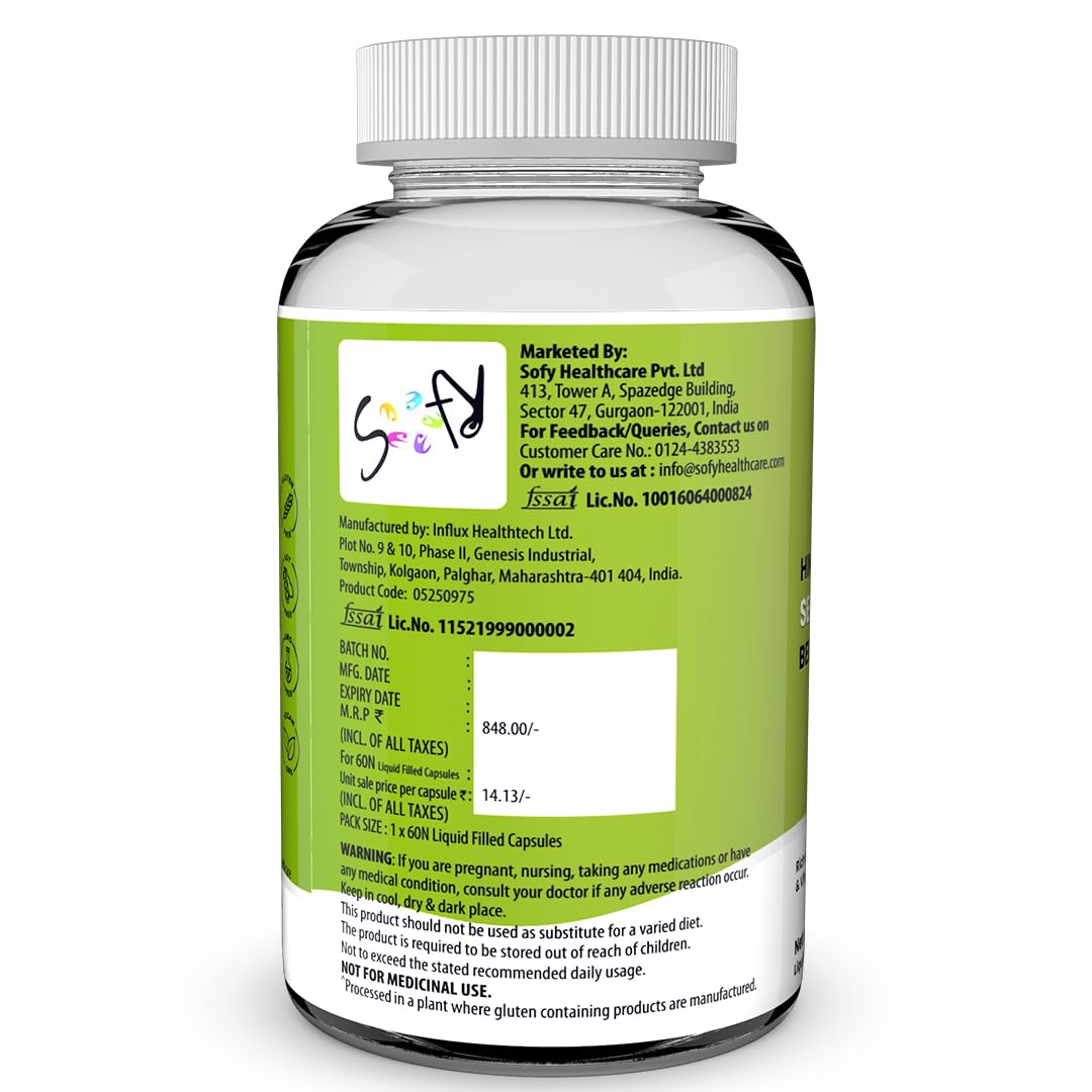 NATURYZ Himalayan Sea Buckthorn Berry Oil Triple Strength 1120mg | Cold-Pressed Vegetarian Omega 7 + Omega 3-6-9 | Skin Glow, Immunity & Gut Health Supplement | High Absorption | Non-GMO– 60 Liquid Fill Capsules