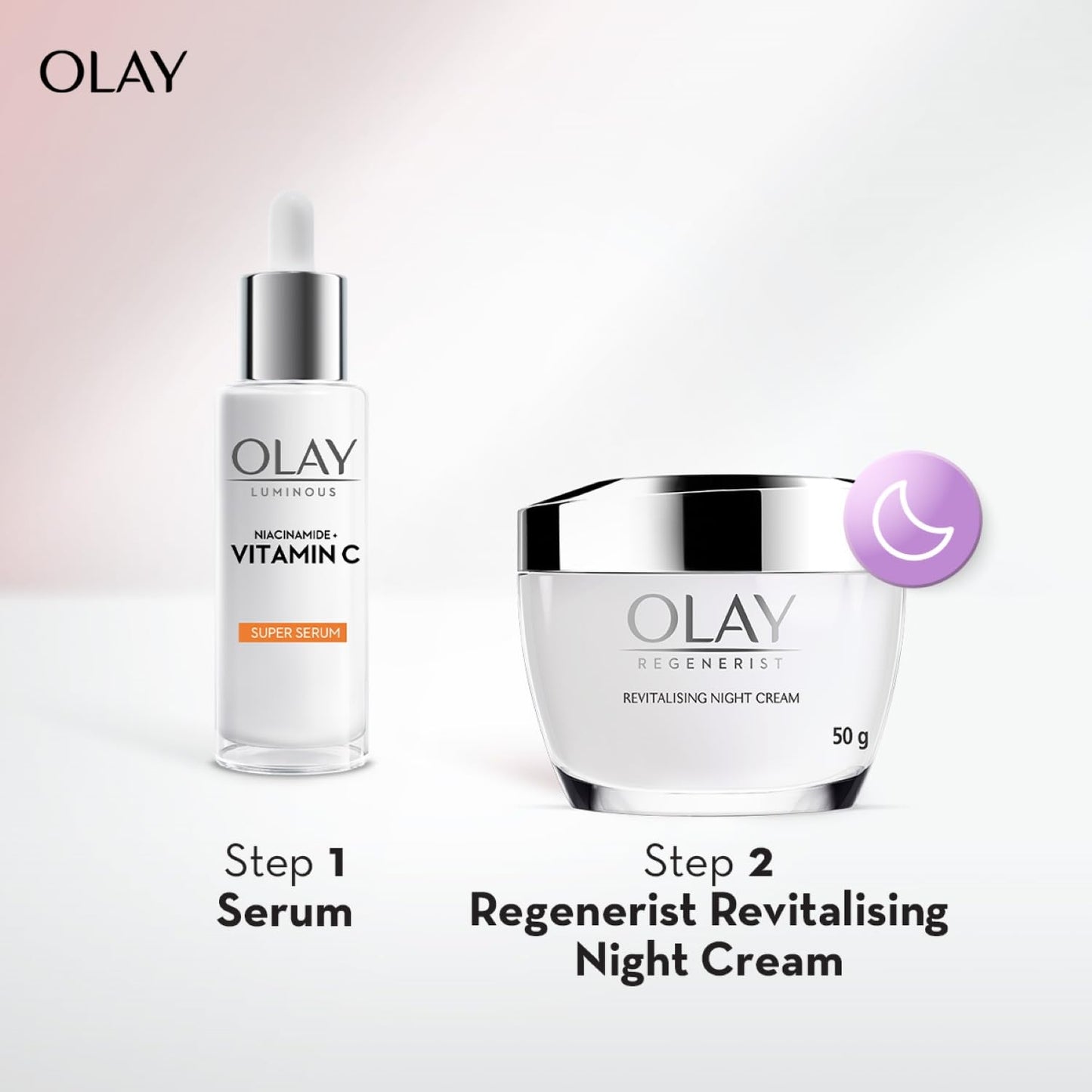 Olay Regenerist Night Cream with Hyaluronic Acid, Niacinamide & Pentapeptides | Skin Plumping Anti-Aging Moisturizer for Firm, Hydrated & Youthful Skin | Suitable for Normal, Dry, Oily & Combination Skin | 50g