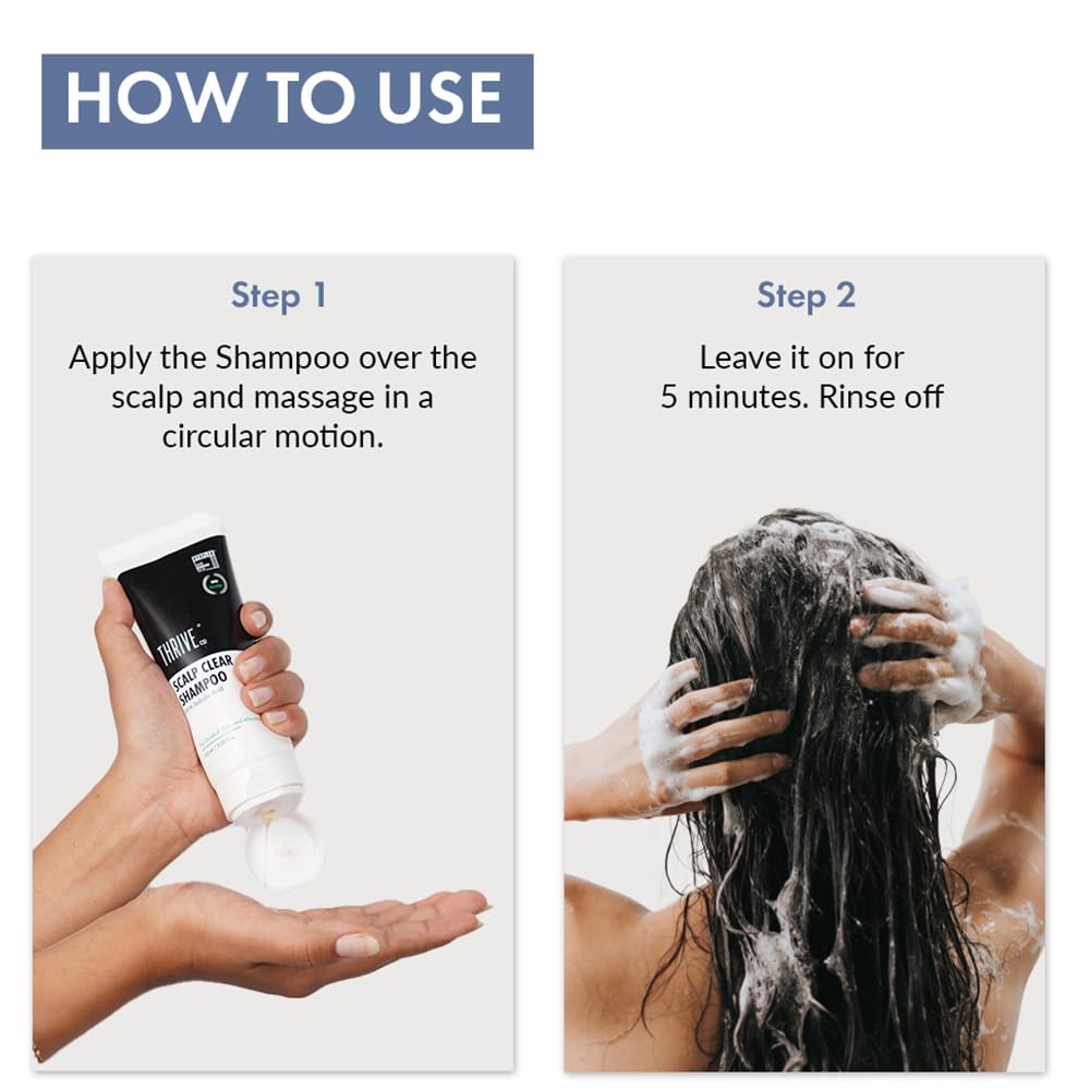 ThriveCo Anti Dandruff Scalp Clear Shampoo | Removes Dandruff from Source | Relieves Flaky, Itchy Scalp, Irritation & Redness | Clinically Proven Zenscalpinâ„¢, Octopirox & Salicylic Acid Formula | For Men & Women | 100ml