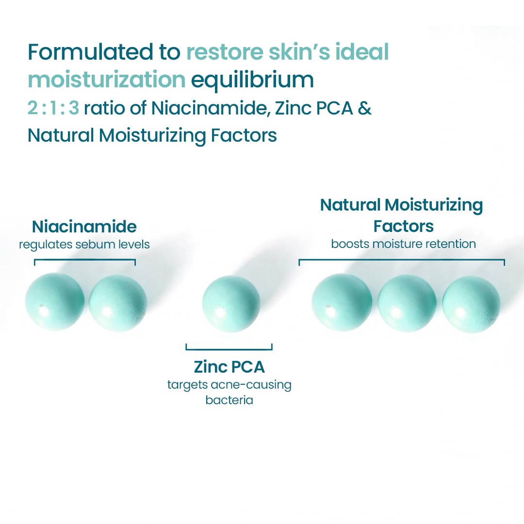 WishCare 2:1:3 NMF Water Gel Moisturizer for Face Oily Skin, Sensitive Skin | Oil-Free Moisturizer Cream For Acne Prone Face | With Niacinamide, Zinc PCA & NMF | Controls Oil & Hydrates | For Men & Women | 50ml