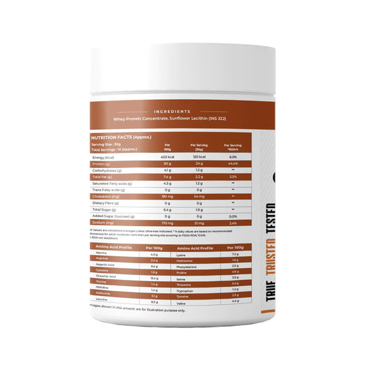 NATURALTEIN Natural Whey Protein Concentrate – 300 g (Unflavoured) | 24 g Protein per 30 g Serving | No Artificial Sweeteners | Soy-Free & Gluten-Free | Easy to Digest & Naturally Formulated