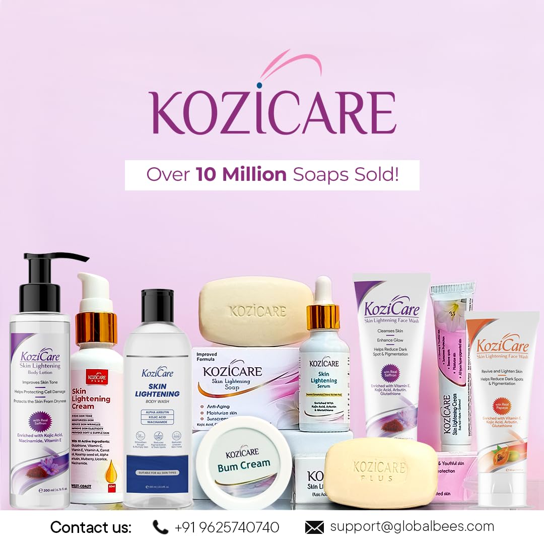 Kozicare Kojic Acid & Glutathione Face Wash | For Women & Men | Face Cleanser & Skin Care - 100 Ml