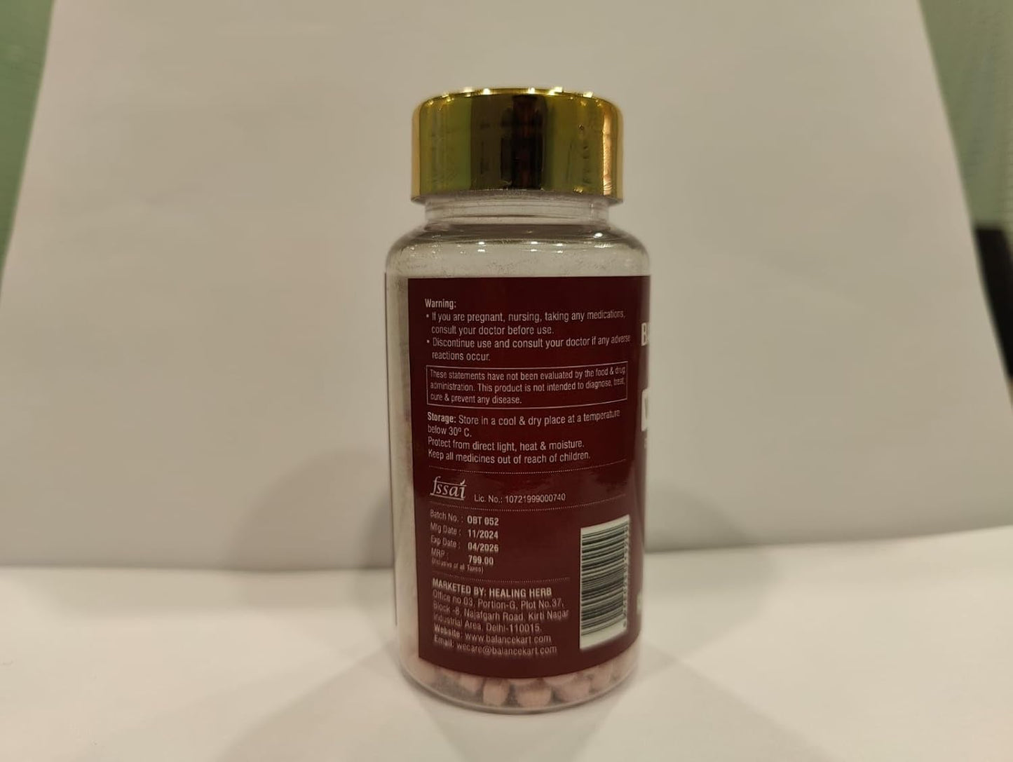 Balancekart Vitamin B12 Supplements for Men & Women, 1500mcg Vitamin B12 Tablets to Improve Red Blood Cell Formation, Boosts Energy Level, 60 Tablets