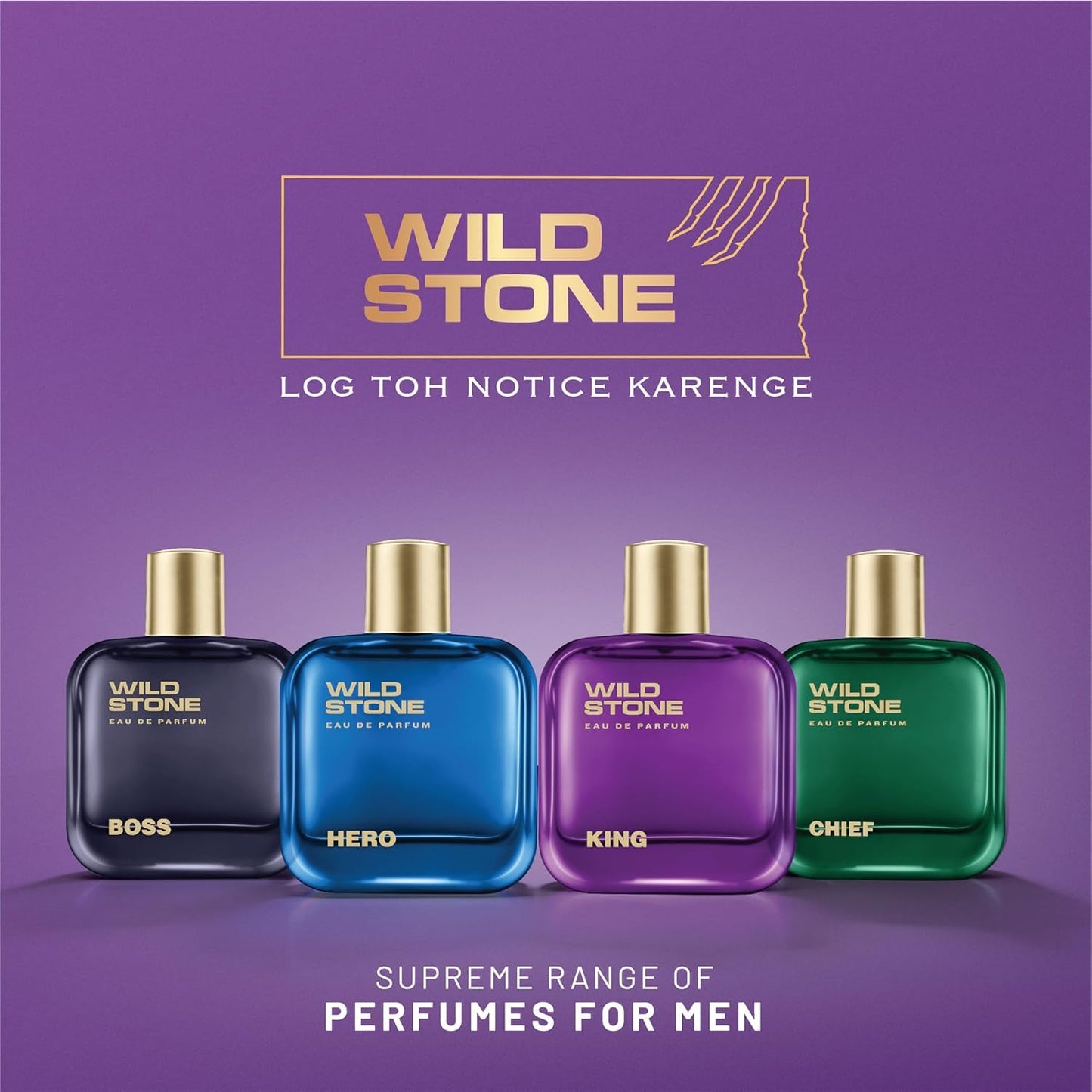 Wild Stone King Perfume for Men, 100ml| Luxury Eau De Parfum | Long-Lasting Fragrance | Best Gift for Him l Premium Perfume for Men l Infused with Woody & Oriental Notes