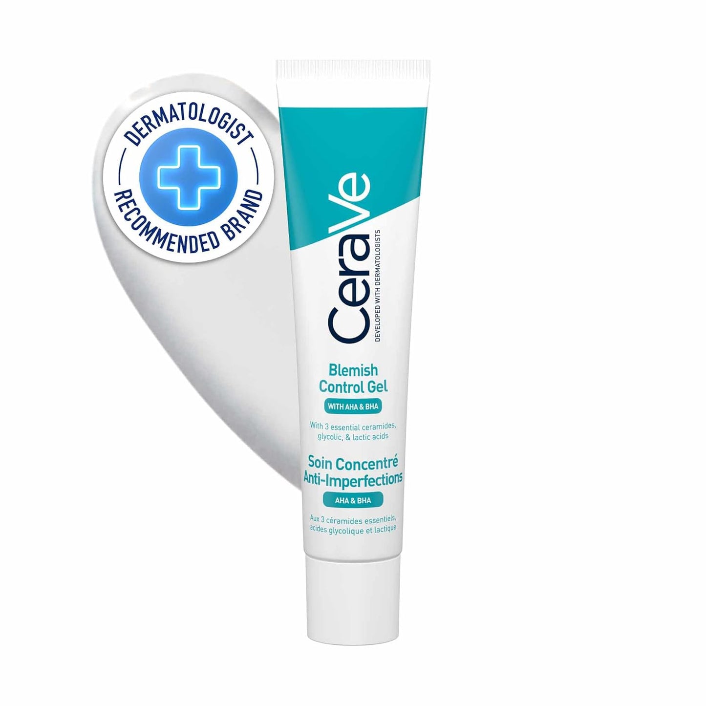 CeraVe Blemish Control Gel with 2% Salicylic Acid and Niacinamide, Treats Blemish-Prone Skin By Reducing Acne and Blackheads. Acne Spot Treatment Gel Minimises Pores & Prevents Breakouts, 40ml