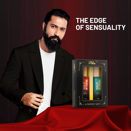 Wild Stone Perfume Gift Set for Men 2x20ml | Eau De Parfums | Premium Gift Set for Men | Ultra Sensual & Edge Perfume for Men | Long Lasting Luxury Fragrance