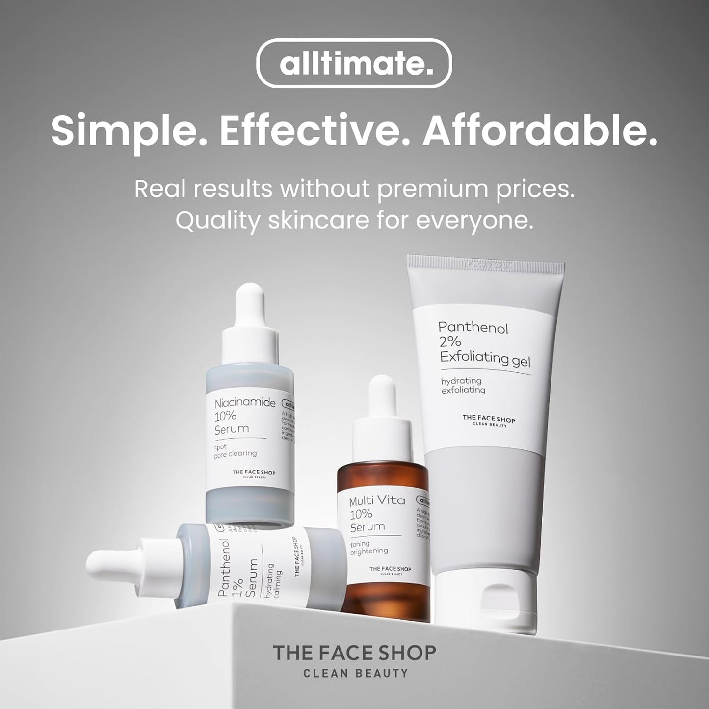 The Face Shop Alltimate Niacinamide 10% Serum 30ML for Face with Caffeine & Peptide, Korean Skin Care, Oil Control & Pores Reducer, Improve Skin Elasticity, Non-comedogenic
