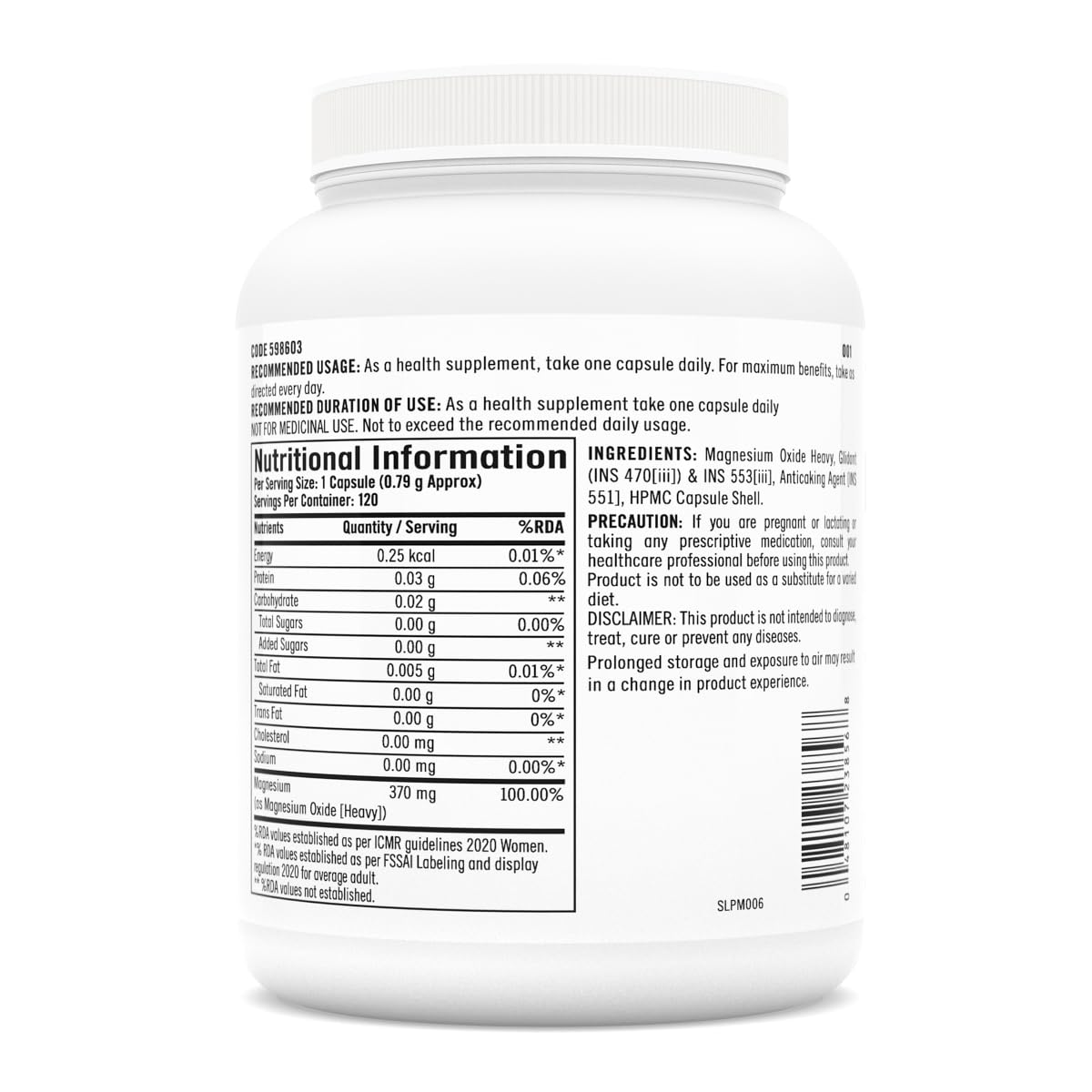 GNC Magnesium 370mg | 120 Capsules | Strengthens Bones & Teeth | Promotes Calcium Absorption | Relieves Stress Symptoms | Supports Cell Functions | Formulated in USA | 370mg Per Serving