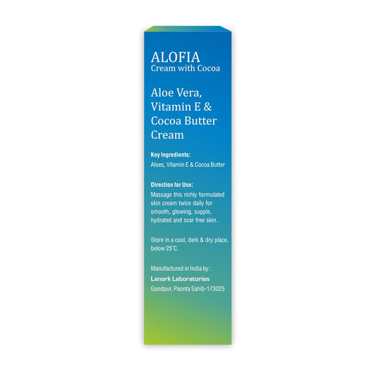 Zeelab Alofia Cream with Cocoa 60g | Aloe Vera, Vitamin E and Cocoa Butter Cream