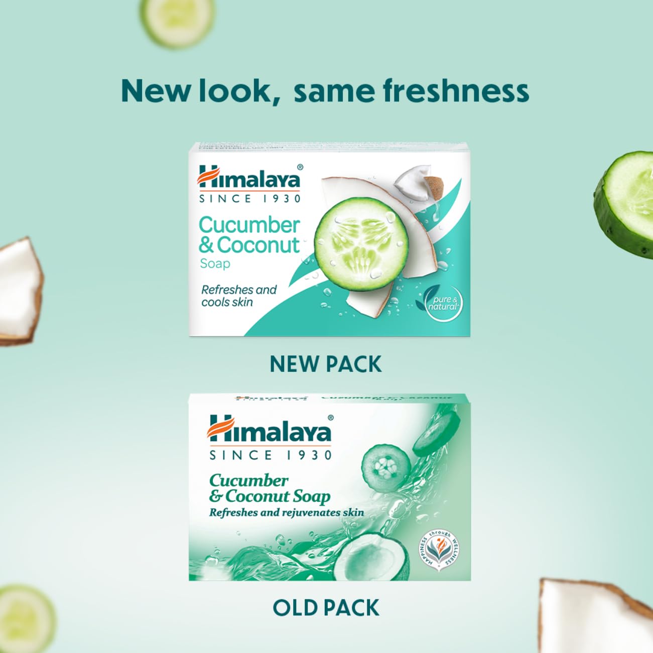 Himalaya Refreshing Cucumber Soap and Coconut Soap, 125g