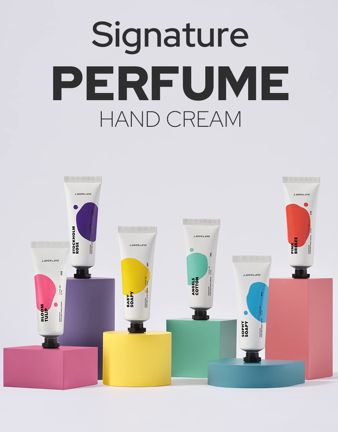 DUFT & DOFT Stockholm Rose Signature Perufume Nourishing Hand Cream, Non-greasy, Refreshing Hydration, Shea Butter, Vitamin E, Feel-Good Fragrance – 50 ml