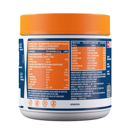 Fast&Up Sports Collagen Protein | 7g Type 1 Marine Collagen Peptides | Supports Healthy Joints, Bones & Muscles || Aam Panna Flavour (25 Servings)