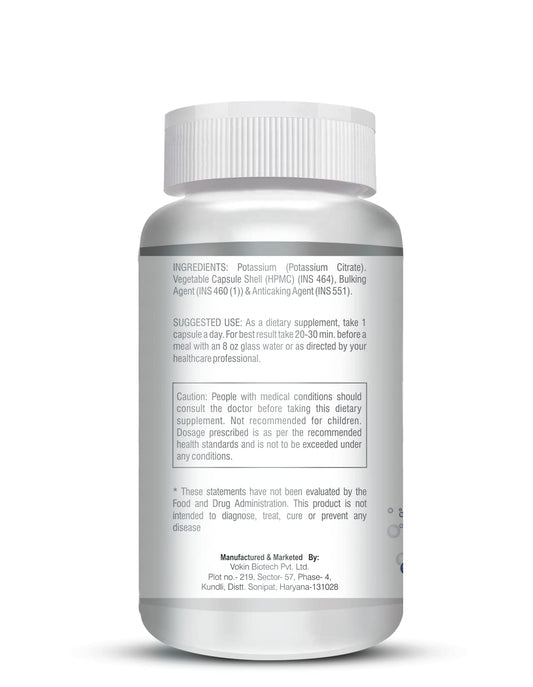 Vokin Biotech Potassium Citrate 730mg Support Nerve, Muscle, Joint & Bone Health (90 Capsules)