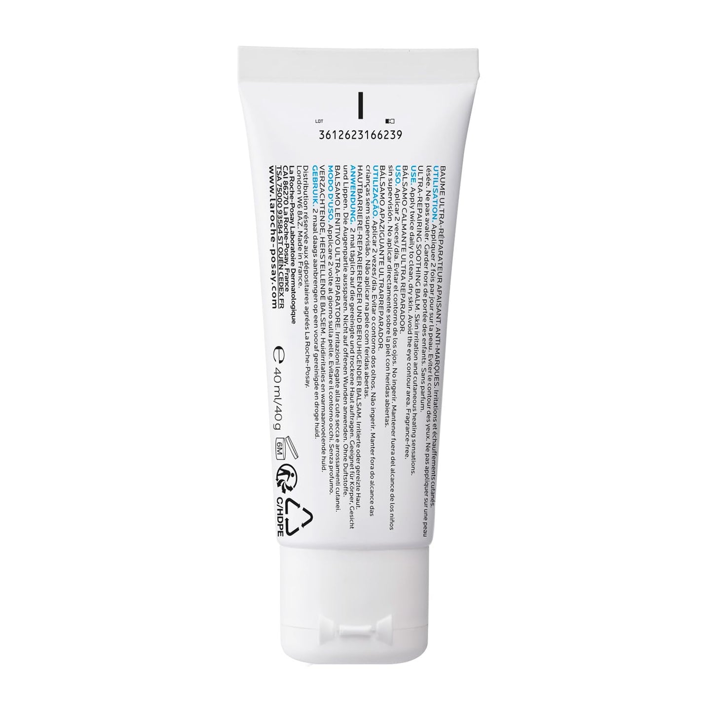 La Roche-Posay Cicaplast Baume B5+ Repair Moisturizer Balm | Hydrating Multi-Purpose Soothing Cream for Dry, Sensitive & Damaged Skin, Fragrance Free 40 ml