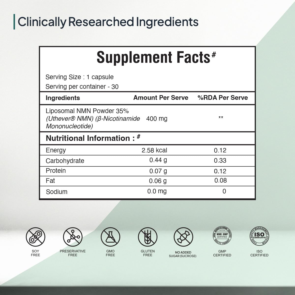 Miduty Liposomal NMN Supplement | Increase Energy levels, Metabolism & Longevity | Nicotinamide Mononucleotide for Anti-Aging, NAD+ Support & Cellular Health | NMN Capsules with Resveratrol | 30 Count
