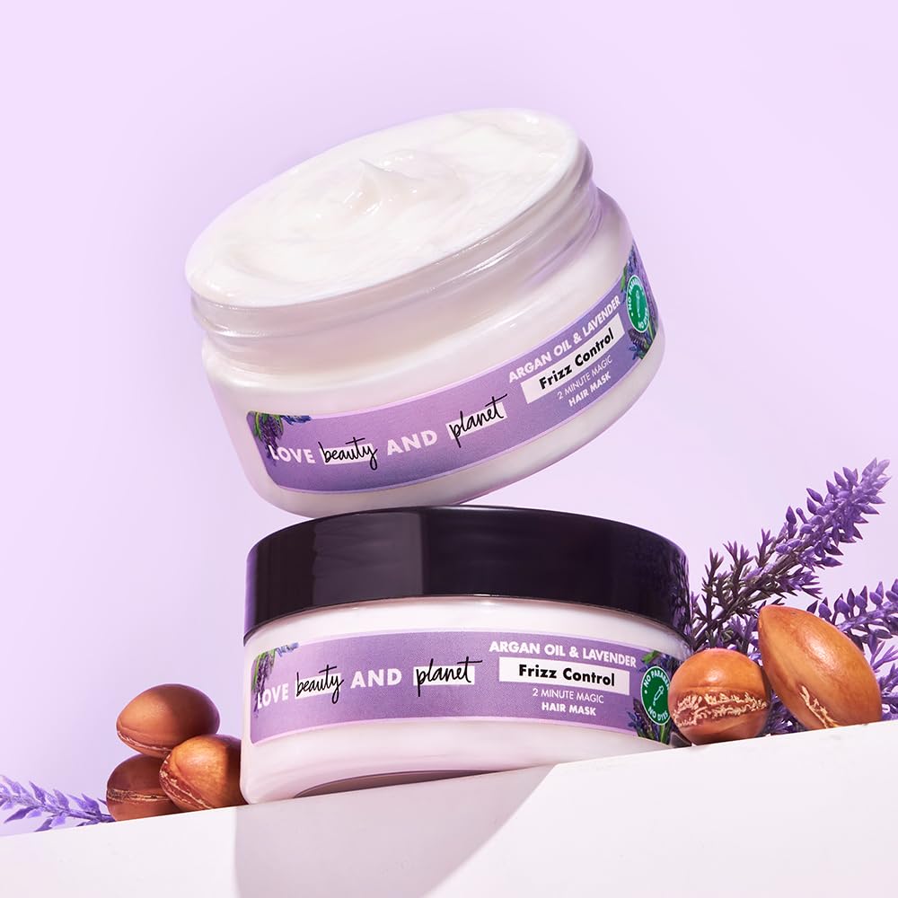 Love Beauty & Planet Argan Oil & Lavender Magic Mask for Smooth Frizz Free Hair|No Sulfates,No Paraben|100ml