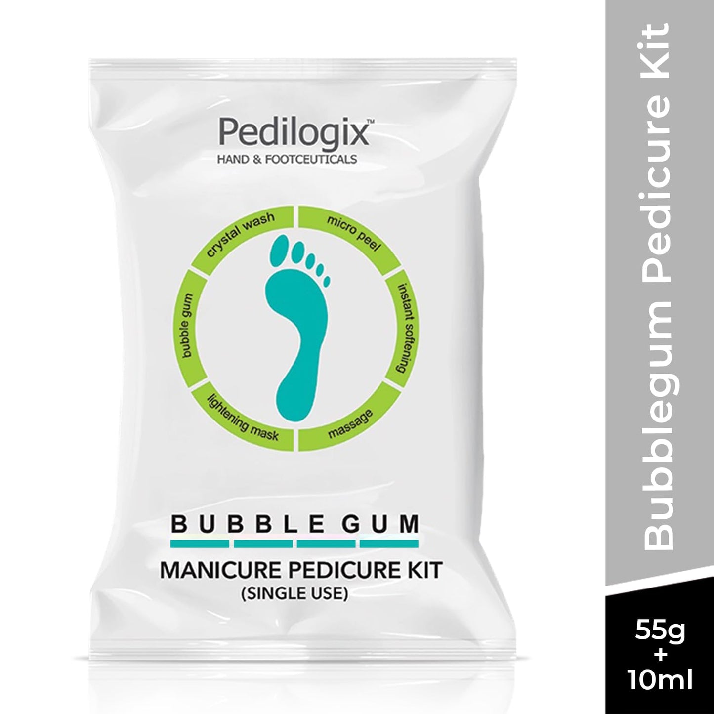 O3+ Pedilogix Bubblegum Manicure Pedicure Kit for Hand and Feet Lightening, Softening and Massage (1 Pc, 65 g)