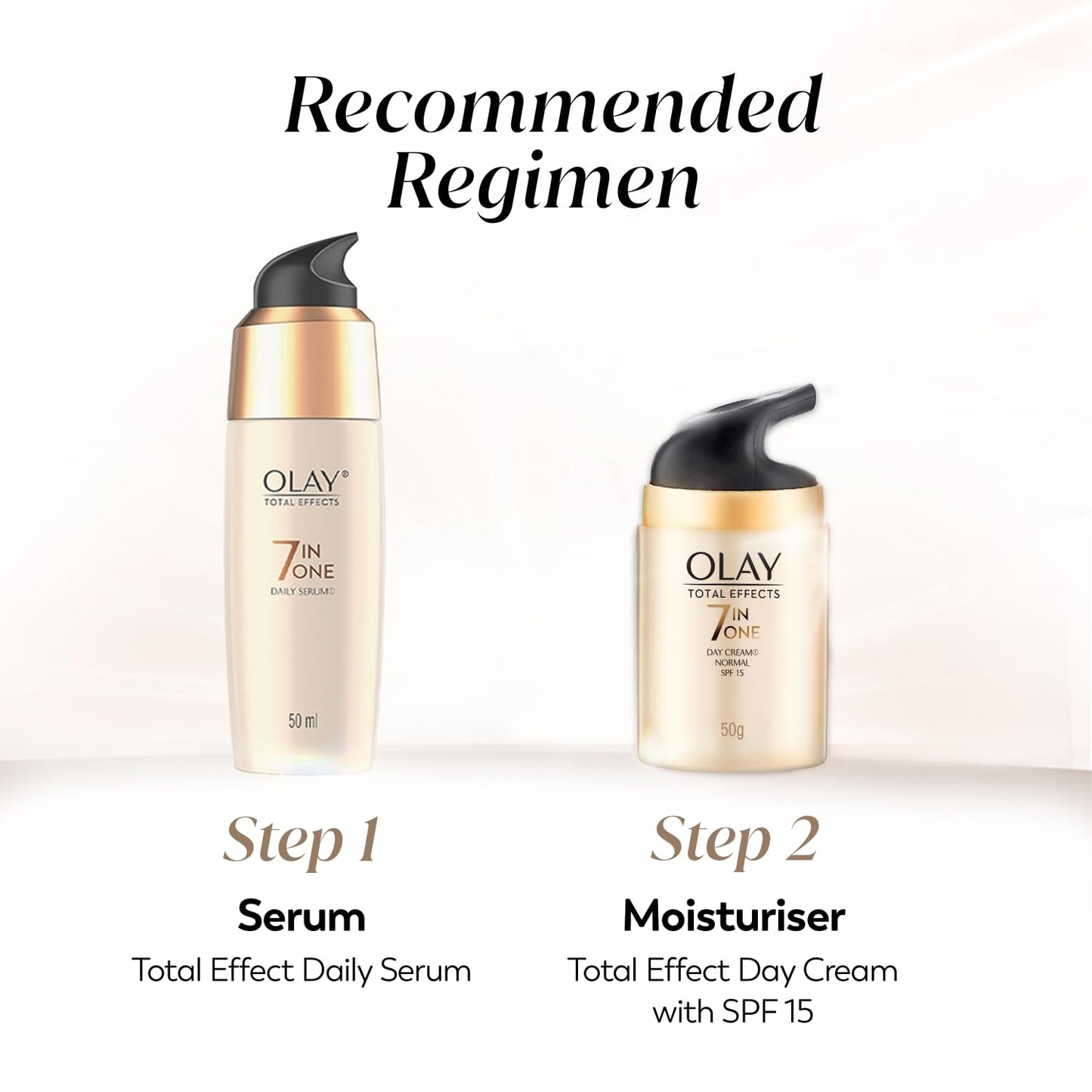 Olay Total Effects Day Cream |with Vitamin B5, Niacinamide, Green Tea, SPF 15 |Fights 7 signs of ageing for glowing, hydrated and younger looking skin with UV protection |Suitable for Normal, Dry, Oily & Combination skin |50 gm