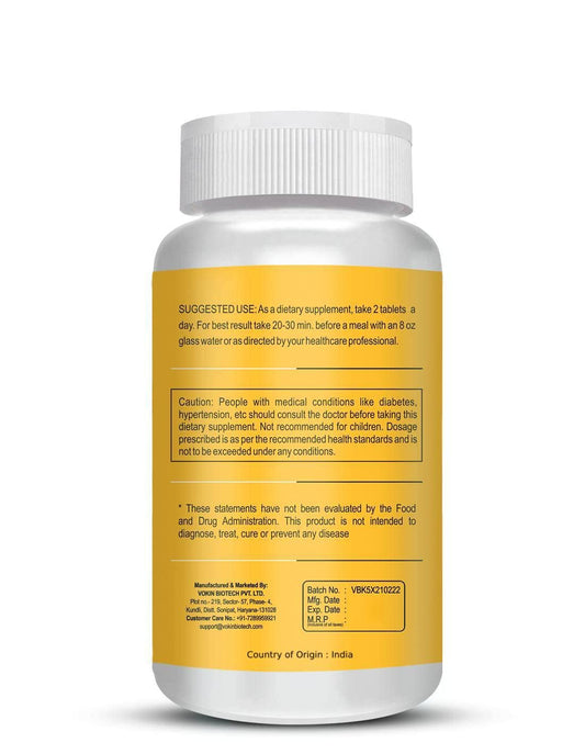 Vokin Biotech Keto 5X with Garcinia Cambogia Natural Weight Loss Supplement For Men and Women 90 Tablets
