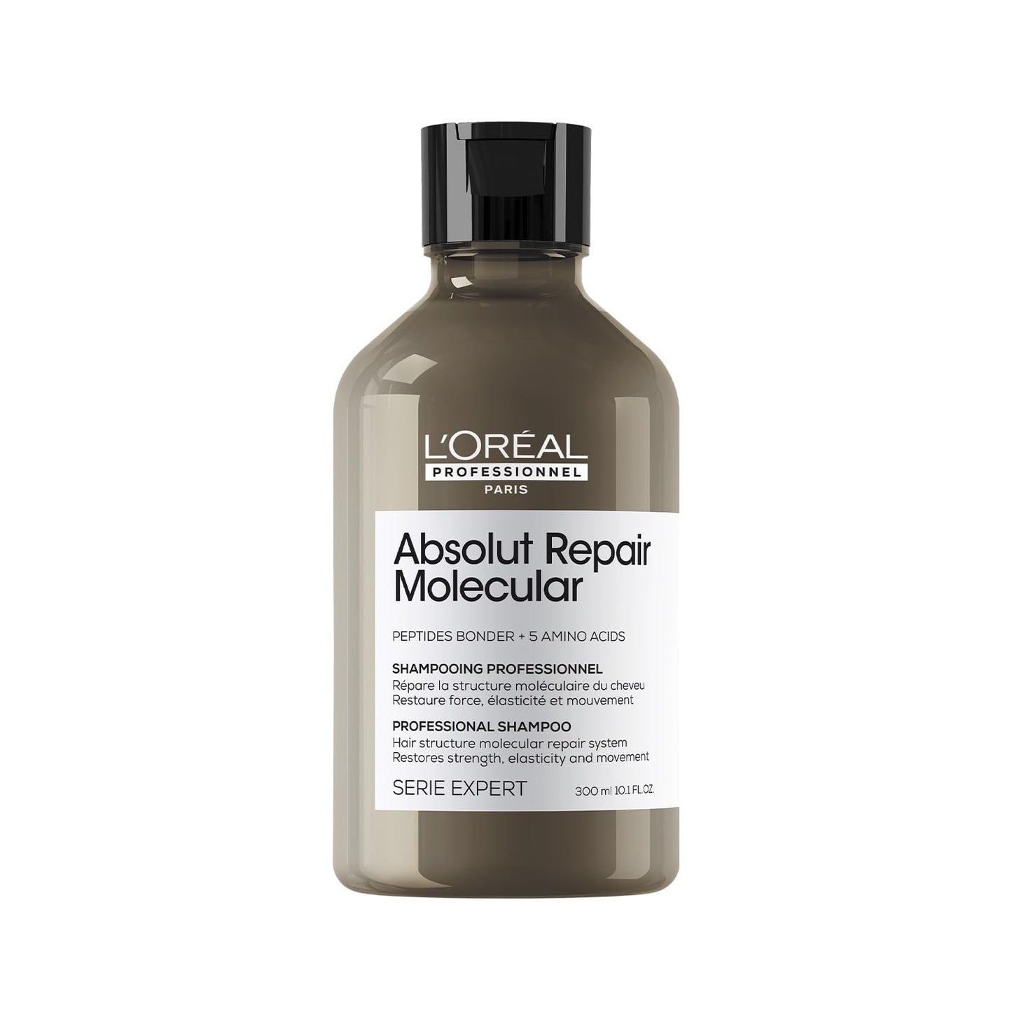 L'Oréal Professionnel Paris Absolut Repair Molecular Sulfate-Free Deep Repairing Shampoo for Damaged Hair | Repair up to 2 years of damage, in one use | 2% peptides bonder, 300ml