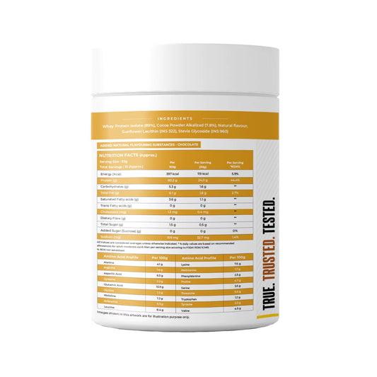 NATURALTEIN Whey Protein Isolate 300g – Chocolate Flavor – 24g Protein per 30g Serving – Naturally Flavoured, No Artificial Sweeteners – Easy to Digest – No Adulteration – Clean & Natural