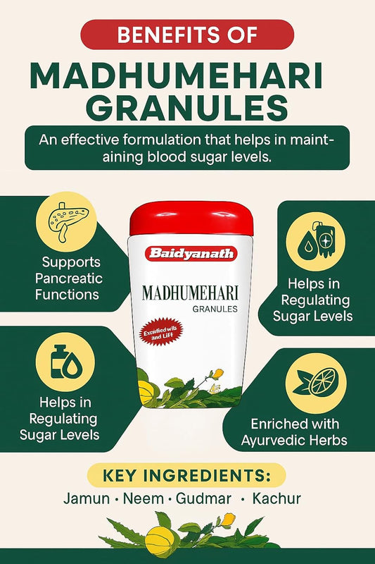 Baidyanath asli ayurved jhansi Madhumehari Granules - 100g Diabetes Care