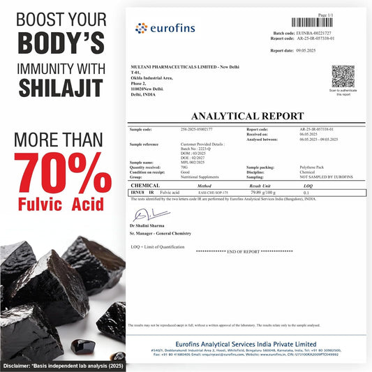 Multani Essentials Himalayan Shilajit Gold Resin 20gm with Ashwagandha, Safed Musli & Gold Extract | Stamina, Energy, and Power | Supports Rejuvenation | More Than 70% Fulvic Acid