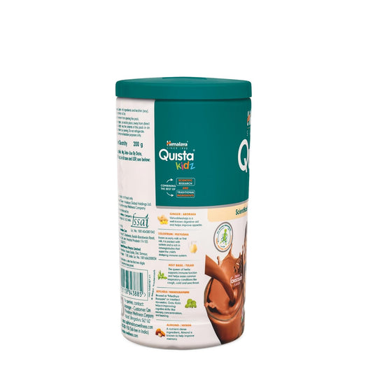 Himalaya Quista kidz | Chocolate Flavor | All-Round NutritionalFormulaFor Growing Children | Scientifically Researched NutritionFor Active, Strong, And Smart kids|200G