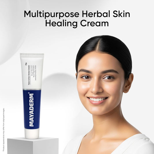 Multipurpose Herbal Cream 25g (Pack of 2), Gentle & Chemical Free Triple Action Healing Cream, Ideal for First-Aid, Minor Cuts, Wounds & Burns