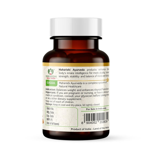 Maharishi Ayurveda Organic Guggulu Tablets | Supports Healthy Cholesterol Levels & Digestion| Joints Detoxification | Weight Management | Antioxidant - 60 Tablets