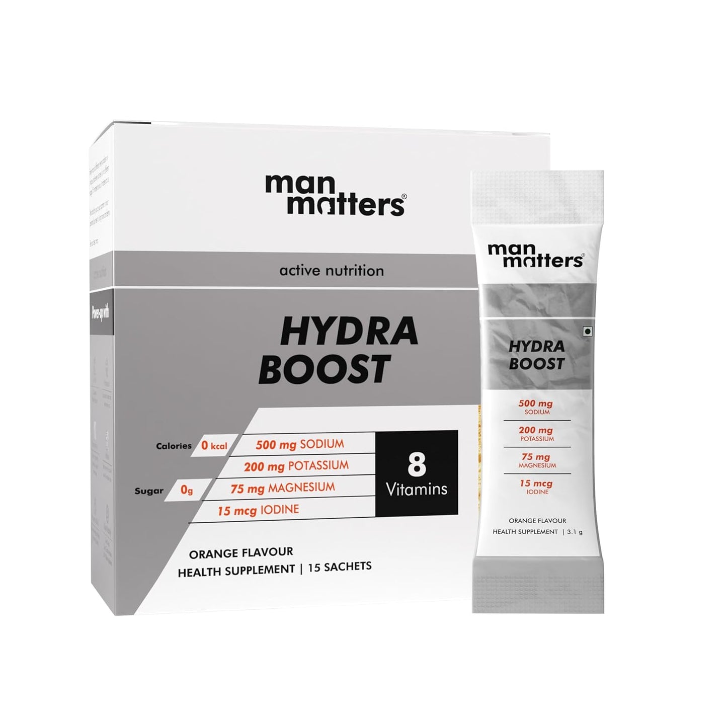 Man Matters Clear Whey Protein Powder (Orange Flavour) | No Added Sugar | For Muscle Support & Recovery | Ultra Light Formulation | 170g (34g x 5 Sachet) | Vegetarian & Gluten Free