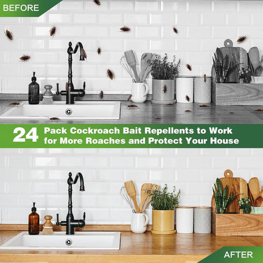 Natural Cockroaches Killer for Kitchens, Bathrooms, Cabinets, cockroachs Killer Gel, Roach Repellent for Cockroaches, for Indoor Cockroach Control, Insect Control