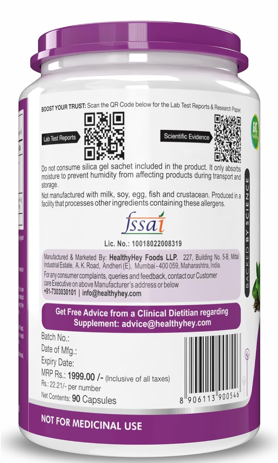 HealthyHey Nutrition EGCG from Green Tea Extract -EGCG - Antioxidant Support - 90 Veg. Capsules