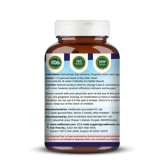 NicoShield | Herbal solution to Help Quit Smoking Naturally | Helps Reduce Craving To Smoke | Ayurvedic Herbal Supplement | 60 Veg Capsules (Pack of 1)