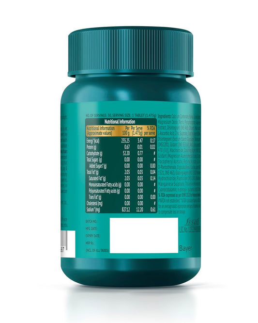 Supradyn Naturals Ginseng Multivitamin for Men | Ginseng & Grapeseed Extract | 12 Vitamins, Zinc, Magnesium | Energy, Immunity, Stamina, Mental Focus | 30 Tablets | Veg