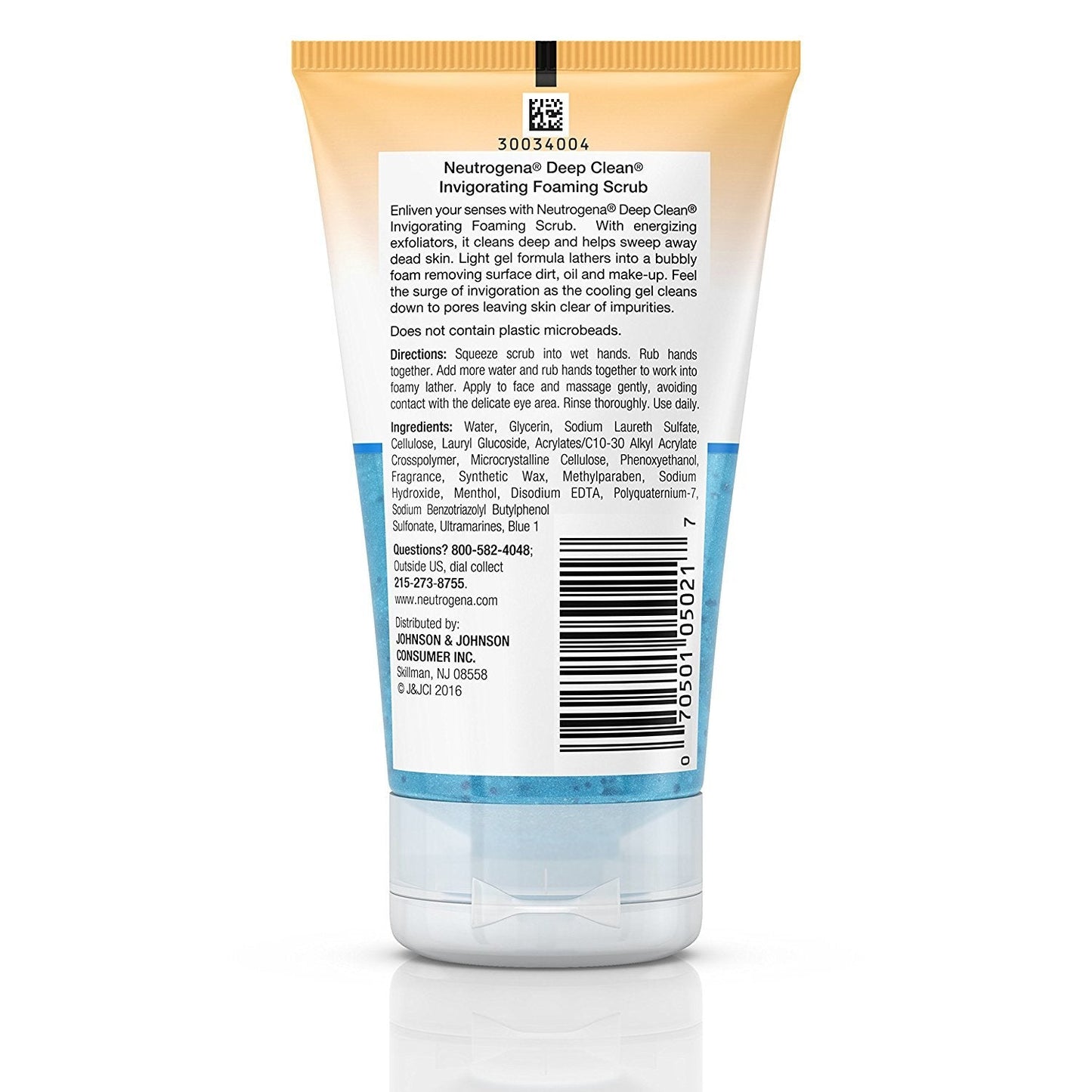 Neutrogena Deep Clean Invigorating Foaming Scrub, 124.2 ml (Pack of 1)