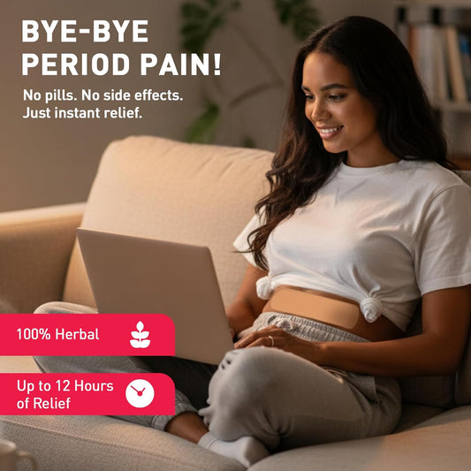 Sirona Herbal Period Pain Relief Patches - Pack of 5 | Instant Relief from Menstrual Cramps | Cool Patches with No Chemical Actives | No Side Effects