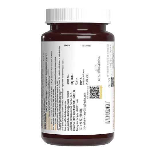 TrueBasics Vitamin D3 600 IU, for Healthy Bones, Strong Muscles, Boosts Immunity & Calcium Absorption, 50 Vitamin D Capsules