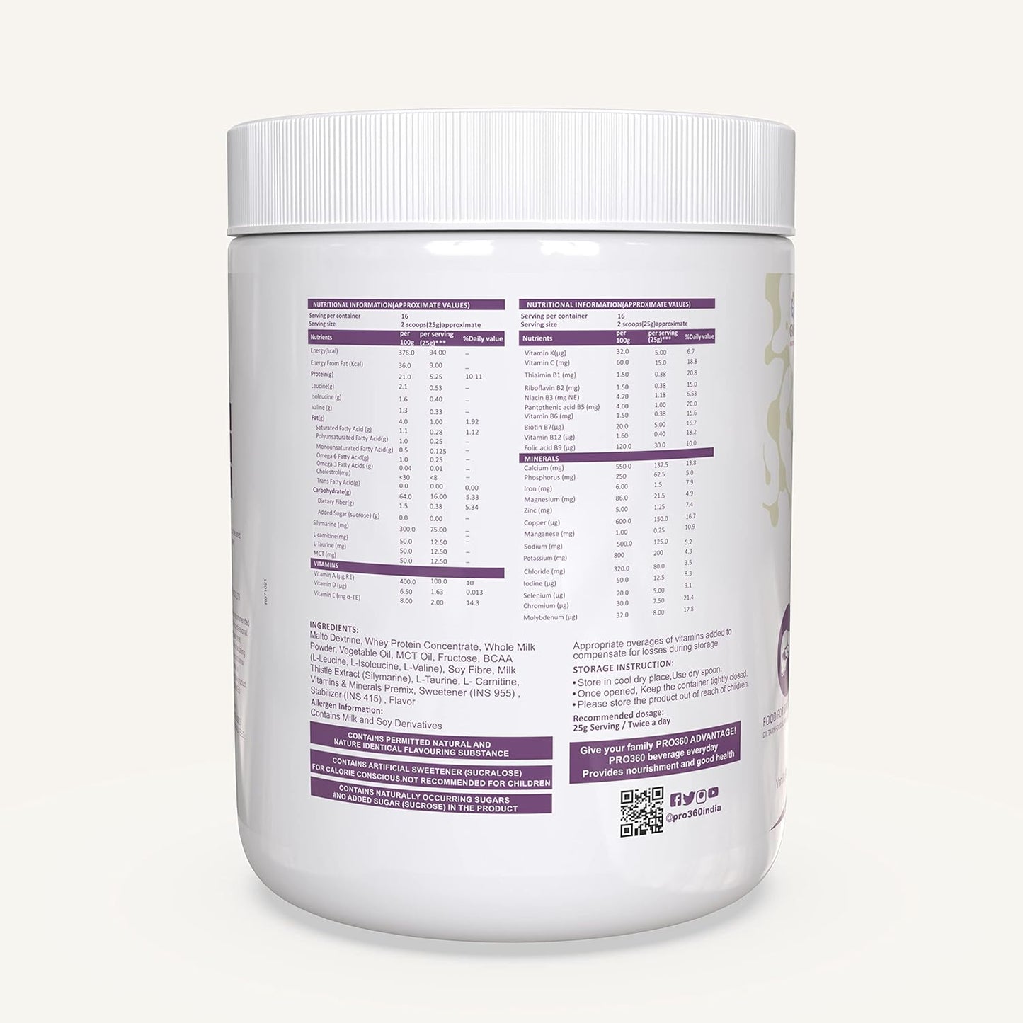 Pro360 Hepa Liver Care Protein Supplement – Complete Liver Supplements for Health| Formula Enriched with Silymarin, MCT & BCAA – Vanilla – 400g