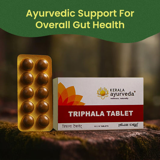 Kerala Ayurveda Triphala Churna Tablets | Ayurvedic Gut Health & Constipation Relief | Amla, Haritaki, Bibhitaki for Digestion & Bloating | 1000 Tablets